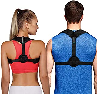 Posture Corrector for Men and Women, Upper Back Brace for Clavicle Support, Adjustable Back Straightener and Providing Pain Relief from Neck, Back & Shoulder, (Universal)