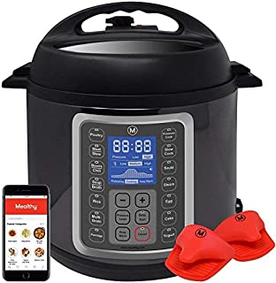 Mealthy MultiPot 9-in-1 Programmable Pressure Cooker 6 Quarts with Stainless Steel Pot, Steamer Basket, instant access to recipe app. Pressure cook, slow cook, sauté, rice cooker, yogurt, steam