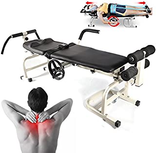 Cervical Traction Back Strencher Lumbar Bed Body Stretching Spine Cervical Stretcher Vertebra Lumbar Spine Massage Table for Physical Therapy Shoulder Acid Hands & Feet Numbness