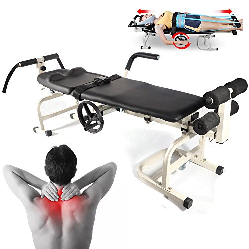 Cervical Traction Back Strencher Lumbar Bed Body Stretching Spine Cervical Stretcher Vertebra Lumbar Spine Massage Table for Physical Therapy Shoulder Acid Hands & Feet Numbness