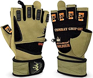 Crown Gear Weightlifting Gloves for Crossfit Workout Training - Fitness Gym Bodybuilding Gloves for Men or Women - Best for Heavy Weight Lifting Exercise Integrated W. Full Wrist Support Wraps