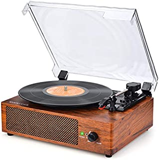 Record Player Turntable Vinyl Record Player with Speakers Turntables for Vinyl Records 3 Speed Belt Driven Vintage Record Player Vinyl Player Music Vinyl Turntable