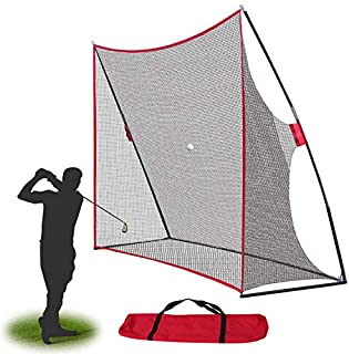 Smartxchoices Portable 10x7ft Large Golf Netting Golf Practice Hitting Net with Stand Frame & Carry Bag for Golf Driving Pitching Hitting Training, Backyard/Indoor/Outdoor