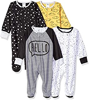 Gerber Baby Boys' 4 Pack Sleep'N Play Footie, Star, 3-6 Months