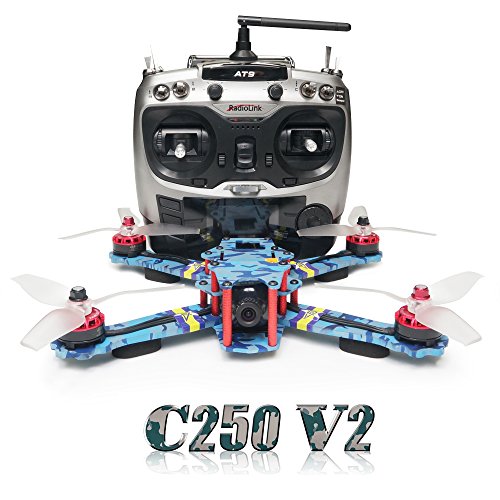 ARRIS C250 V2 250mm RC Quadcopter FPV Racing Drone RTF with Flycolor 4-in-1 S-Tower + Radiolink AT9 + 4S Battery + HD Camera