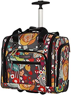 Lily Bloom Designer 15 Inch Carry On - Weekender Overnight Business Travel Luggage - Lightweight 2- Spinner Wheels Suitcase - Under Seat Rolling Bag for Women (Bliss)