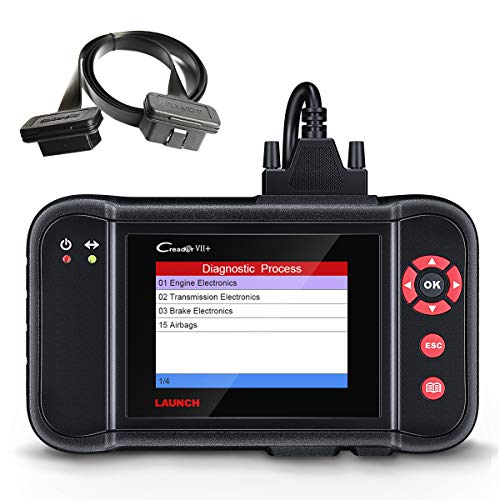 LAUNCH Creader VII+ OBD2 Scanner for Engine/Transmission/ABS/Airbag Code Reader Car Diagnostic Tool Scan Tool + 16 Pin Extension Cable