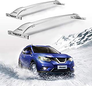 BougeRV Car Roof Rack Cross Bars for 2014-2020 Nissan Rogue with Side Rails, Aluminum Cross Bar Replacement for Rooftop Cargo Carrier Bag Luggage Kayak Canoe Bike Snowboard Skiboard