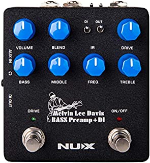 NUX Melvin Lee Davis NBP-5 Dual Switch Bass Pedal Bass Preamp,DI box,Impulse Response (IR) Loader,Audio Interface in one