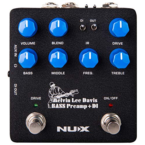 NUX Melvin Lee Davis NBP-5 Dual Switch Bass Pedal Bass Preamp,DI box,Impulse Response (IR) Loader,Audio Interface in one