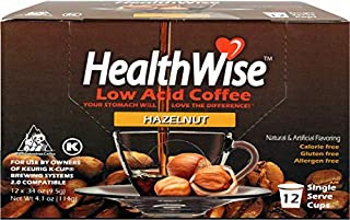 HealthWise Hazelnut Low Acid K Cups, 12 count, Keurig 2.0 Compatible