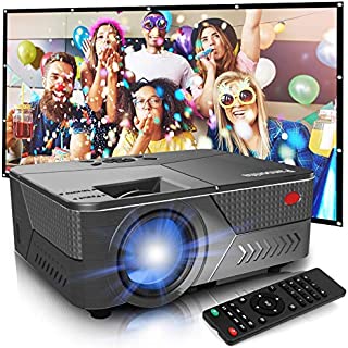 Pansonite Mini Projector with High Brightness Support 1080P and 200'' Display,Portable Projector Compatible with TV Stick/iPhone/Android/HDMI/USB/PS5 (Latest Upgrade)