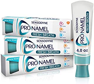 Pronamel Sensodyne xFresh Breath Enamel Toothpaste for Sensitive Teeth, to Reharden and Strengthen Enamel, Fresh Wave, Mint, Pack of 3, 12 Ounce