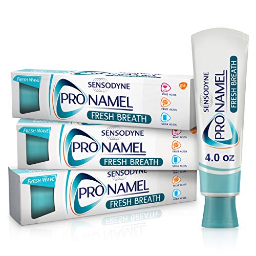 Pronamel Sensodyne xFresh Breath Enamel Toothpaste for Sensitive Teeth, to Reharden and Strengthen Enamel, Fresh Wave, Mint, Pack of 3, 12 Ounce