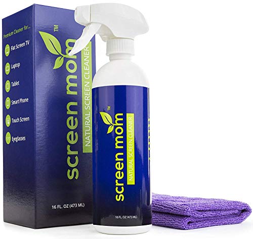 Screen Cleaner Kit - Best for LED & LCD TV, Computer Monitor, Laptop, and iPad Screens  Contains Over 1,572 Sprays in Each Large 16 Ounce Bottle  Includes Premium Microfiber Cloth