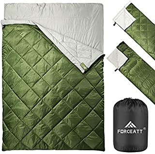 FORCEATT Double Sleeping Bag/Super Large Sleeping Bag, Easy to Carry, Suitable for 3-4 Seasons, Waterproof and Tear-Proof, for Camping, Hiking, Outdoor, Backpacking and Indoor Activities.