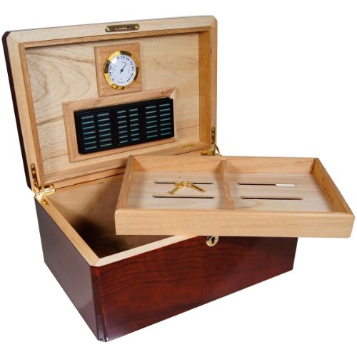 Cuban Crafters Designer Colores Madera Wood Bubinga Humidor for 100 Cigars