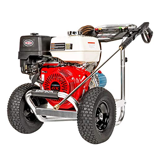 SIMPSON Cleaning ALH4240 Aluminum Gas Pressure Washer Powered by Honda GX390, 4200 PSI @ 4.0 GPM, Red