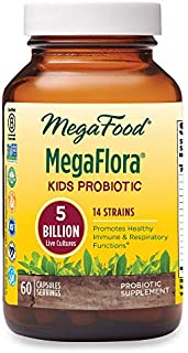 MegaFood, Kids N' Us MegaFlora, Probiotic Supplement for Children with 5 Billion CFU, 60 Capsules