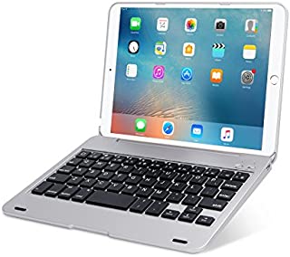 ONHI Wireless Keyboard for iPad Mini Keyboard Case, Folio Flip Smart Cover for iPad Mini 3/ iPad Mini 2/ iPad Mini 1 with Folding Stand,Silent Typing(Silver)