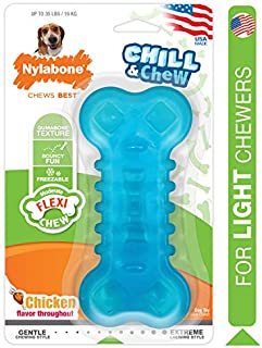 Nylabone Moderate Chill & Chew Toy Chicken Flavor Medium/Wolf - Up to 35 lbs.