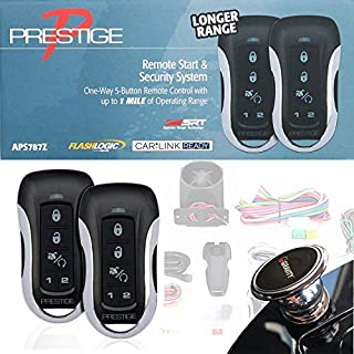 Prestige APS787Z One-Way Remote Start/Keyless Entry and Security System with up to 1 Mile Operating Range + Free Gravity Magnet Holder