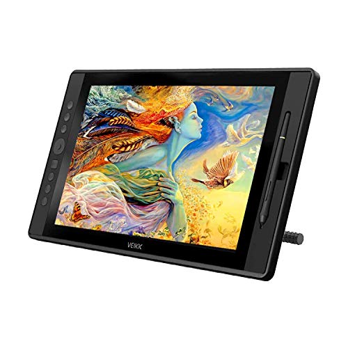 VEIKK Drawing Monitor Tablet, VK1560 Drawing Tablet with Screen Full HD IPS Pen Display Graphic Monitor with Battery Free Passive