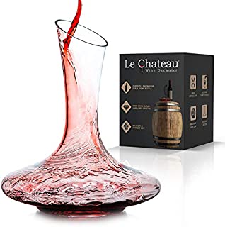 Le Chateau Wine Decanter - Hand Blown Lead-free Crystal Glass - Red Wine Carafe - Wine Gift - Wine Accessories