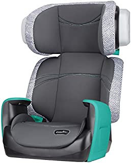 Evenflo Spectrum 2-in-1 Booster Seat, Ergonomic Seat Base, Machine Washable, High-Back Booster, No-Back Booster, Advanced Compression Technology, Side-Impact Tested, Teal Trace