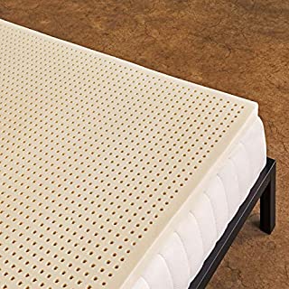 Pure Green 100% Natural Latex Mattress Topper - Medium Firmness - 2 Inch - Queen Size (GOLS Certified Organic)