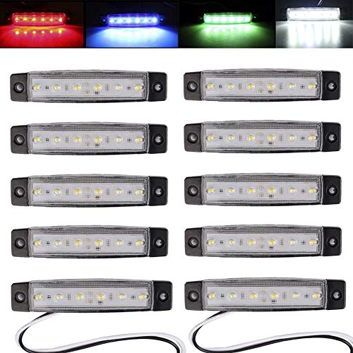 HONG 111 Marine Boat Lights, Utility Led Interior Lights for Boat Deck Courtesy Cockpit Decoration Light, 12V Waterproof Boat Navigation Lights for Bow and Stern, Kayak Lights (10 Pack) (White)