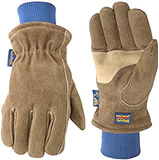 Men's HydraHyde Insulated Split Leather Winter Work Gloves, Extra Large (Wells Lamont 1196XL), Saddletan