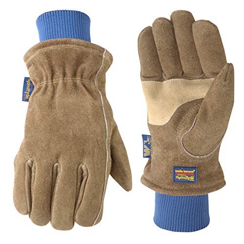 Men's HydraHyde Insulated Split Leather Winter Work Gloves, Extra Large (Wells Lamont 1196XL), Saddletan