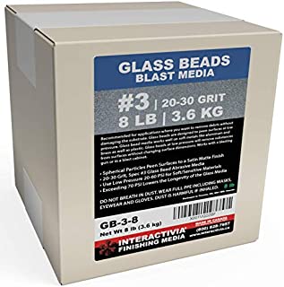 INTERACTIVIA #3 Glass Beads - 8 lb or 3.6 kg - Blasting Abrasive Media (Course)