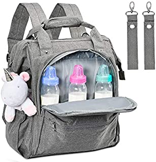 LoveLi-Bi Diaper Bag Backpack: Large Diaper Bags for Baby Girls Boys Toddler Twins Mom Dad with Changing Pad Mat Waterproof Mochilas Cosas Para Bebes