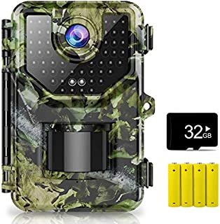 1520P 20MP Trail Camera, Hunting Camera with 120°Wide-Angle Motion Latest Sensor View 0.2s Trigger Time Trail Game Camera with 940nm No Glow and IP66 Waterproof 2.4 LCD 48pcs for Wildlife Monitoring