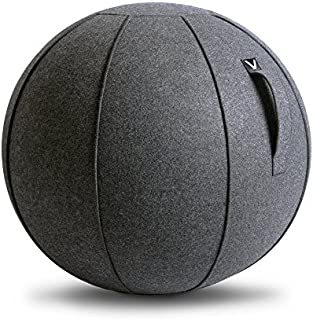 Vivora Luno - Sitting Ball Chair for Office, Dorm, and Home, Lightweight Self-Standing Ergonomic Posture Activating Exercise Ball Solution with Handle & Cover, Classroom & Yoga