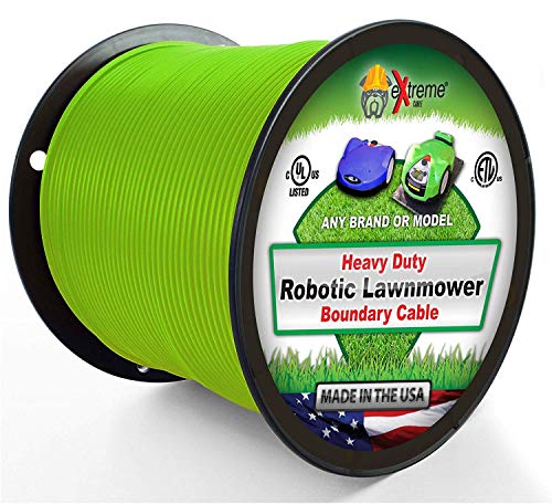 Robotic Lawnmower Wire 14 Gauge (Extra Thick Jacket) 1000 Ft - Heavy Duty Pure Solid Copper Core Automatic Mower Boundary Wire - Compatible with All Robotic Lawnmowers and Electric Dog Fences