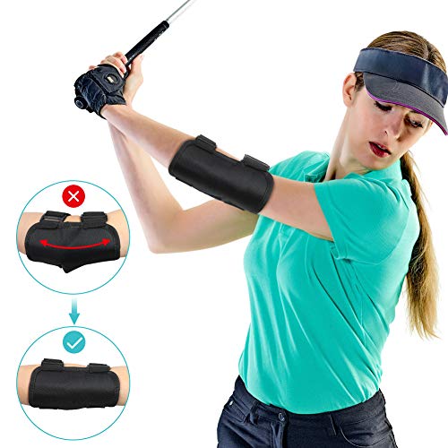 Yosoo Health Gear Golf Swing Training Aid Elbow, Golf Swing Trainer, Straight Arm Golf Training Aid with TIK-Tok Sound Notifications, Posture Correction Brace of Golf Swing for Beginners Training