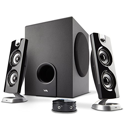 Cyber Acoustics CA-3602FFP 2.1 Speaker Sound System with Subwoofer and Control Pod - Great for Music, Movies, Multimedia Pcs, Macs, Laptops and Gaming Systems