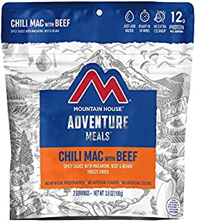 Mountain House Chili Mac with Beef | Freeze Dried Backpacking & Camping Food | 2-Servings