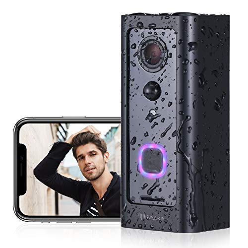 Video Doorbell Camera VALKIA Wireless Doorbell with WIFI 1080P HD Wide Angle View, 2-Way Audio, Motion Activated Alerts, Night Vision Motion Detector, IP65 Weatherproof for Office Home Security System