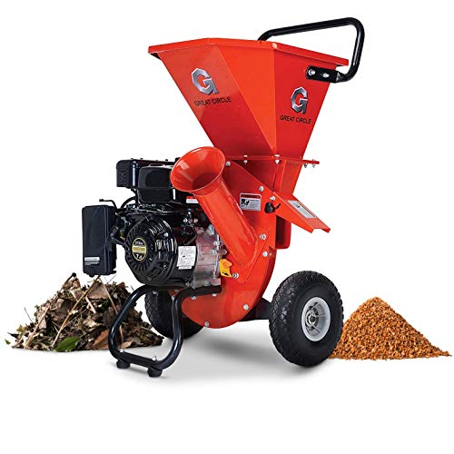 GreatCircleUSA Wood Chipper Shredder Mulcher Heavy Duty 212cc Gas Powered 3 in 1 Multi-Function 3