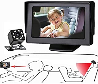 Baby Mirror for Car, Back Seat Baby Car Camera with Night Vision, View Infant in Rear Facing Seat with 4.3-Inch HD Display, Observe The Baby's Every Move at Any Time while Driving