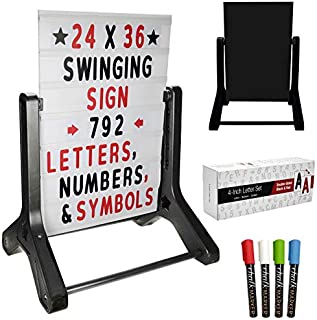 Swinging Changeable Message Sidewalk Sign: 24