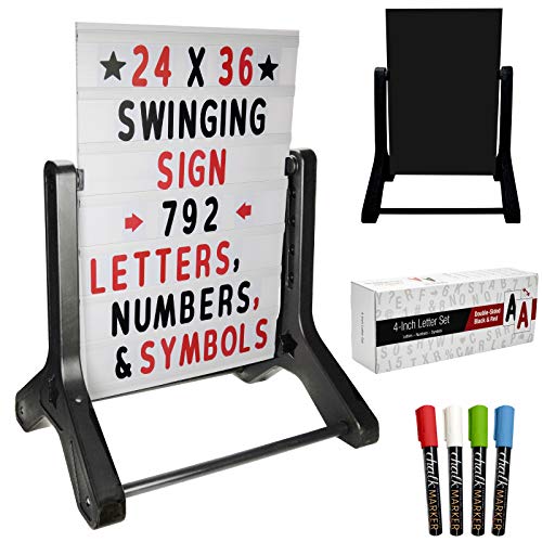 Swinging Changeable Message Sidewalk Sign: 24