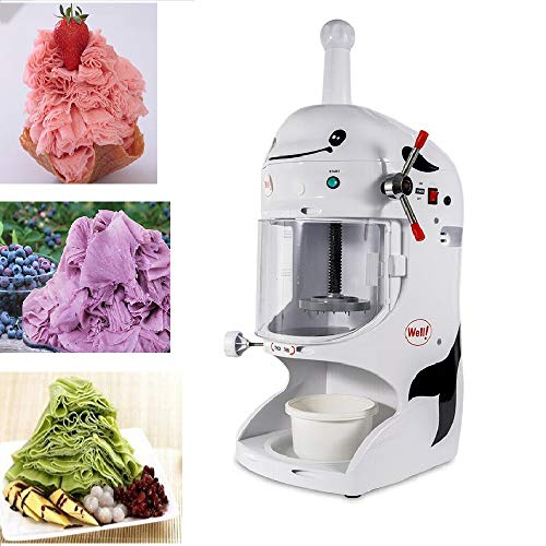 Commercial Electric Ice Shaver Snow Cone Maker Machine Premium Shaved Ice Machine for Milk Tea Shop, Coffee Shop, Home