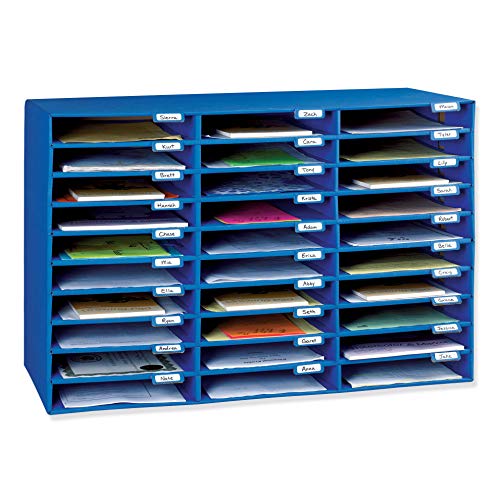 Classroom Keepers Mailbox, 30-Slot, Blue, 21