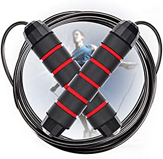 Cabepow Adjustable Jump Rope with Carrying Pouch - Cardio Jumping Rope for Men, Women, and Children of All Heights and Skill Levels - for Skipping Rope, Crossfit Training, Boxing, and MMA Workouts