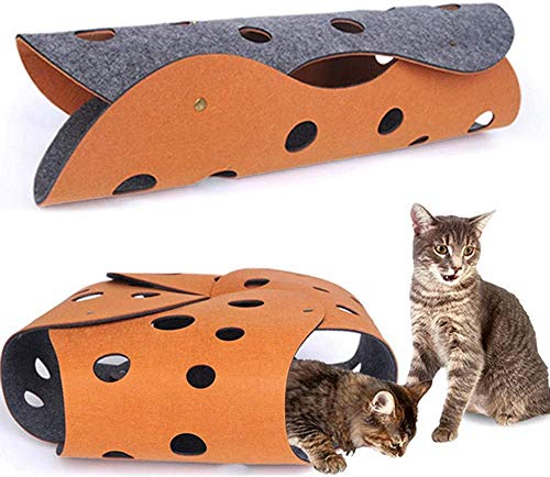 HonourHope 2 Pcs DIY Cat Tunnels Toy - Collapsible Cat Tube Toys Cat Cave Nest Toy Free Combination Pet Interactive Toy for Kittens Rabbits Hamsters and Small Animals